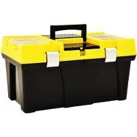vidaXL Mallette à outils en plastique 595 x 337 x 316 mm jaune