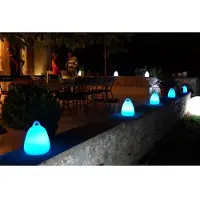 Lumisky Lampe LED portable sans fil LIBERTY C25 - Étanche et flottante - H 24 cm - Blanche et multicolore