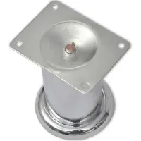 vidaXL 4 x pied de meuble pied de canapé pied de socle chromé rond 60 mm