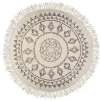 Atmosphera Rounded Carpet 120 Cm Beige