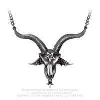 Alchemy Gothic Collier Gothic de - Pendentif Baphometica - pour Unisexe - couleur argent - Taille Standard