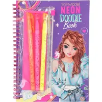 TOPModel livre de coloriage Doodle néon avec marqueurs néon