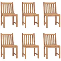 vidaXL Chaises de jardin 6 pcs. Bois massif teck