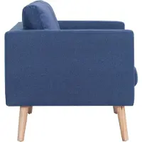 vidaXL Canapé à 2 places tissu bleu