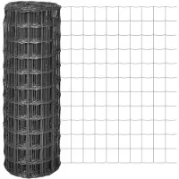 vidaXL Clôture Euro acier 25 x 1,2 m Gris