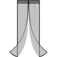 O'daddy Rideau de porte - Rideau anti-mouches - Magnétique - Moustiquaire de porte Deluxe 92 x 230 cm - Noir Hor - Rideaux de porte