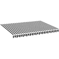 vidaXL Tissu de store anthracite et blanc 3,5x2,5 m