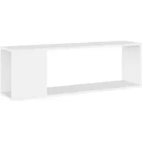 vidaXL - Meuble TV - 100x24x32 - cm - fait main - bois - blanc