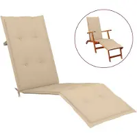 vidaXL Coussin de chaise de terrasse beige (75+105)x50x4 cm
