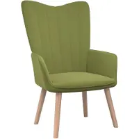 vidaXL Chaise de relaxation Vert clair Velours
