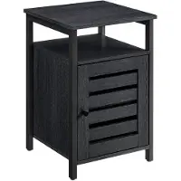 O'daddy Tables de chevet industrielles - table d'appoint - table de chevet avec porte et étagères - 40 x 40 x 60 cm - noir/gris foncé