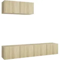 vidaXL Armoires TV 3 pcs. chêne Sonoma bois composite