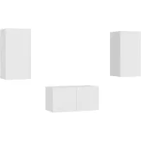 vidaXL Ensemble de meubles TV 3 pièces blanc en bois composite