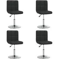 vidaXL Chaise de salle à manger 4 pcs. noir similicuir
