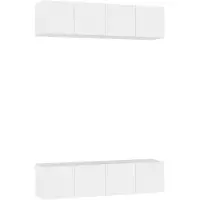 vidaXL Armoires TV 4 pcs. Blanc 60x30x30 cm Bois composite