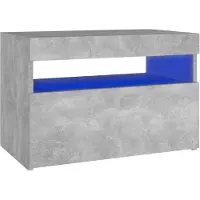 vidaXL Armoire TV avec lampes LED gris béton 60x35x40 cm