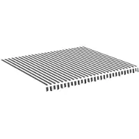 vidaXL Ersatztuch für awning 4x3,5 m Anthrazit -geläutet und weiß