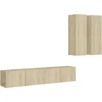 vidaXL Ensemble de 4 meubles TV en bois composite chêne Sonoma