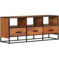 vidaXL Armoire TV 110x30x45 cm en bois massif d'acacia