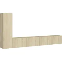 vidaXL Ensemble d'armoires TV 3 pièces en bois composite chêne Sonoma