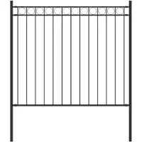 vidaXL Clôture de jardin acier 1,7x0,8 m noir