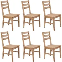 vidaXL Chaises de salle à manger 6 pcs. Acacia massif