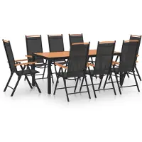 vidaXL Salon de jardin Aluminium Outdoor Set de table Garniture
