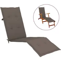 vidaXL Housse de chaise longue Taupe (75+105)x50x4 cm