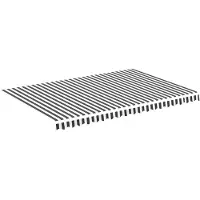 vidaXL Ersatztuch für awning 4,5x3 m Anthrazit -geläutet und weiß
