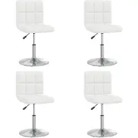vidaXL Chaises de salle à manger 4 pcs. Blanc Similicuir