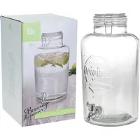 Eh Excellent Houseware ORION Distributeur de boissons en verre Bouteille à robinet avec robinet Verres à boire 8 L