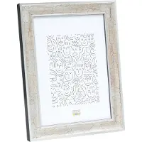 Deknudt Cadre photo en bois argenté avec finition craquelée brun foncé 18x24 S40JE9