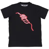 Rock Or Die Oil Veins Short Sleeve T-shirt Noir S Homme