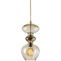 Ebb & Flow Futura Suspension Round Gold | Golden Smoke Color | Ø: 11 cm E27IP20