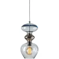 Ebb & Flow Futura Suspension Round Silver | Topaz Blue|Platinum | Ø: 18 cm E27IP20