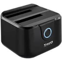 TooQ Technology DOCK TQDS-802B 2xSATA 2,5"/3,5" USB 3.0, CLONE OTB NEGRO