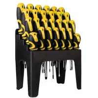 Toolland Jeu de tournevis Toolland, 26 pièces, avec support, pointe magnétique, poignée ergonomique antidérapante soft grip, conception ergonomique, poignée antidérapante, acier au chrome-vanadium
