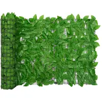vidaXL Écran de balcon avec feuilles vert 500x75 cm