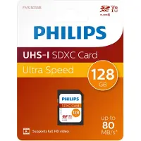 Philips Carte Mémoire Sdxc Classe 10 Uhs-i U1 128gb