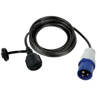 Velleman Verloopkabel, H07RN-F 3G1.5, 3 m, 16 A/230 V, 3680 W, type F naar CEE, voor binnen en buiten, rubber, blauw