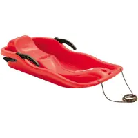 Prosperplast | bobsleigh Race | rouge | plastique de haute qualité | incl. câble de traction et levier de frein | idéal aussi comme luge, bob, luge ou glisseur de neige