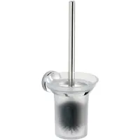 Wenko Brosse WC avec support mural - Arcole - Acier et verre - Power-Loc