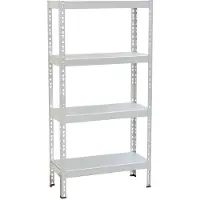 Avasco Armoire à étagères solide 50 galvanisée - Capacité de charge 200 kg - 150x75x30 cm