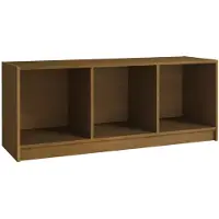 vidaXL Plateau TV "Holzhausen" en bois massif brun miel. Dimensions (l/h/p) 104x41x33 cm