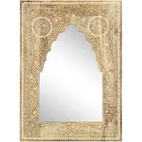 vidaXL Miroir peint à la main 40 x 55 cm Bois massif Mango
