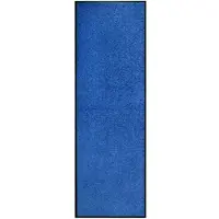 vidaXL Paillasson lavable Bleu 60x180 cm