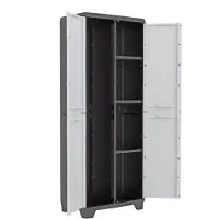 Keter Linear Utility Storage Cabinet - 68x173x39 cm - Gris/Noir