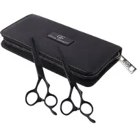 Olivia Garden SilkCut PRO Matt Black Scheren Set Pour les droitiers