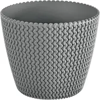Prosperplast Flowerpot Splofy DSP190, Ø 18.7 cm, grey (18.70 x 15.80 cm)