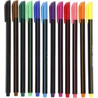 Colortime Assortiment de marqueurs triangulaires à la base d'eau et de bonne qualité, longue durée et dotés d'une pointe solide. Il y a assez
